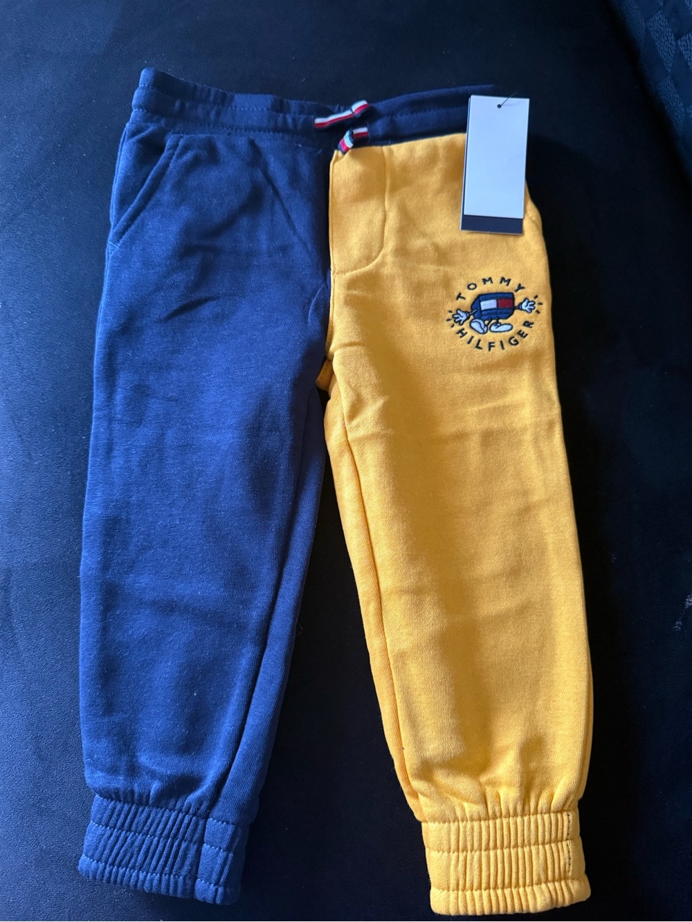Tommy Hilfiger Kids Navy & Mustard Two-Tone Jogger Sweatpants